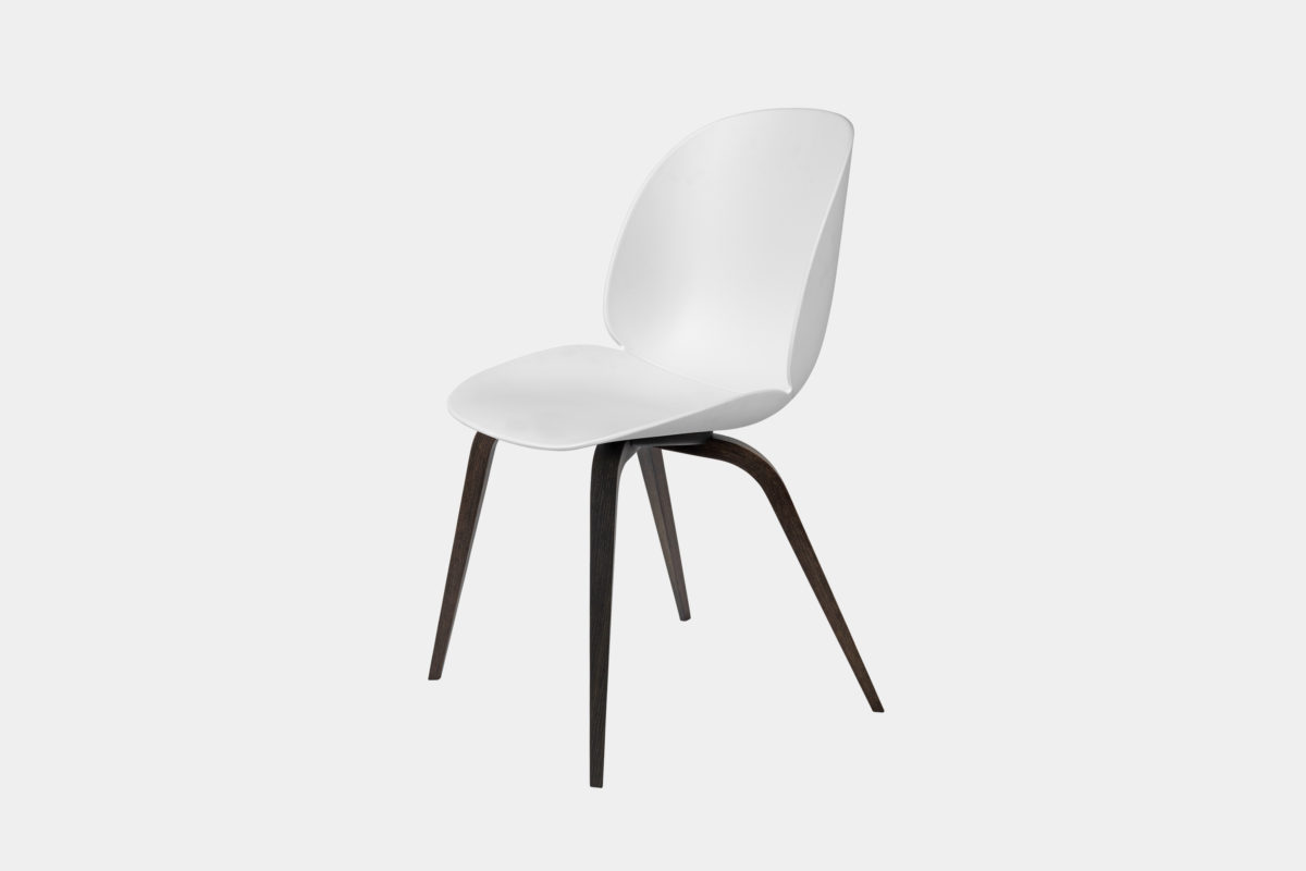 GUBI   Beetle Chair   un upholstered, wood base    — TRISHNA